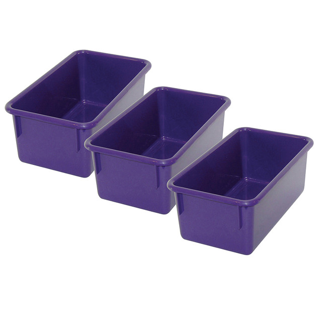 ROMANOFF PRODUCTS Romanoff Stowaway® Tray no Lid, Purple, Pack of 3