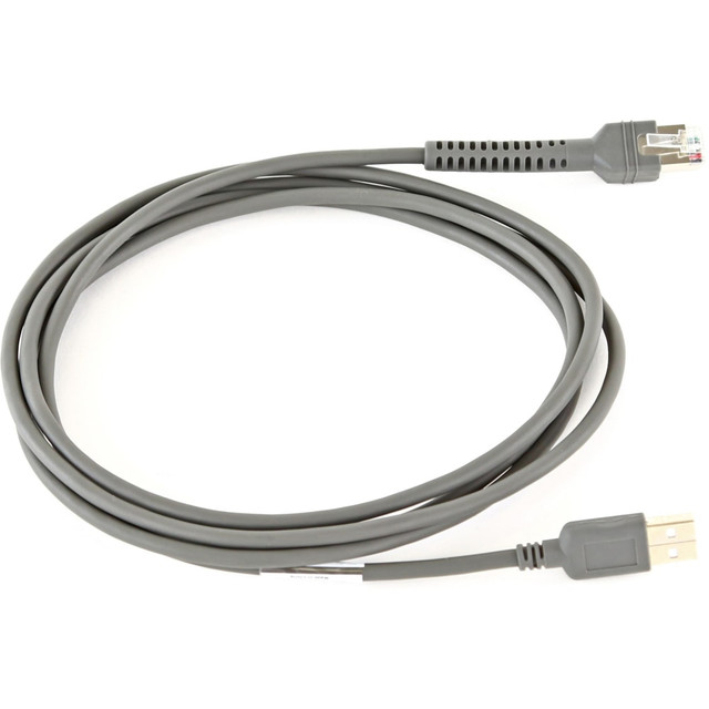 MOTOROLA INC CBA-U21-S07ZBR Zebra Cable - Shielded USB: Series A Connector, 7ft. (2.1m), Straight - 7 ft USB Data Transfer Cable for Barcode Scanner - First End: 1 x USB Type A - Male - Shielding - Black - TAA Compliant