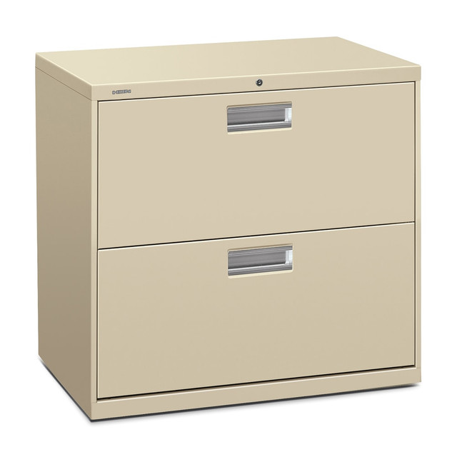 HNI CORPORATION 672LL HON 600 30inW x 18inD Lateral 2-Drawer File Cabinet With Lock, Putty