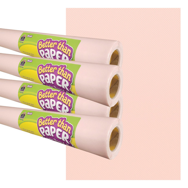 TEACHER CREATED RESOURCES Teacher Created Resources® Blush Better Than Paper Bulletin Board Roll, 4' x 12', Pack of 4