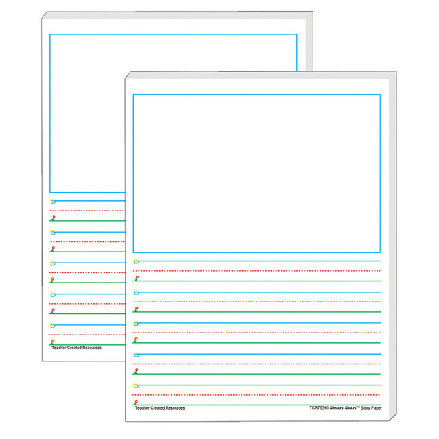 TEACHER CREATED RESOURCES Teacher Created Resources® Smart Start 1-2 Story Paper: 100 Sheets Per Pack, 2 Packs