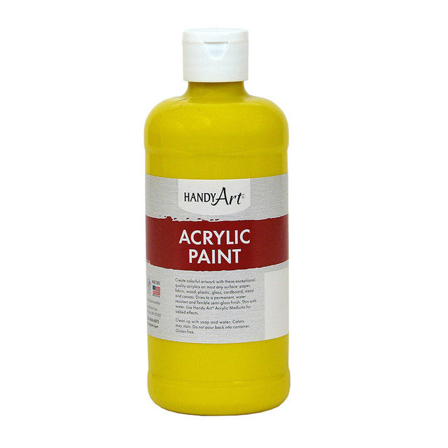 ROCK PAINT DISTRIBUTING CORP Handy Art® Acrylic Paint 16 oz, Chrome Yellow