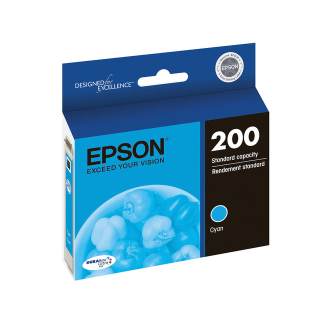 EPSON AMERICA INC. T200220-S Epson 200 DuraBrite Ultra Cyan Ink Cartridge, T200220 EPSON AMERICA INC. T200220-S Epson 200 DuraBrite Ultra Cyan Ink Cartridge, T200220