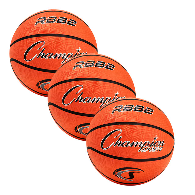 CHAMPION SPORTS Champion Sports Junior Rubber Basketball, Orange, Pack of 3