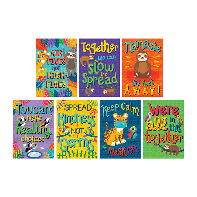 CARSON DELLOSA EDUCATION Carson Dellosa Education One World Healthy and Happy Poster Set, Set of 7