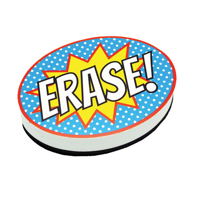 ASHLEY PRODUCTIONS Ashley Productions® Magnetic Whiteboard Eraser, Superhero Erase!