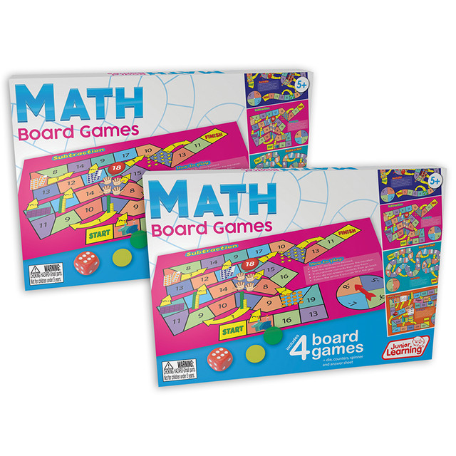 JUNIOR LEARNING Junior Learning® Math Board Games, Pack of 2