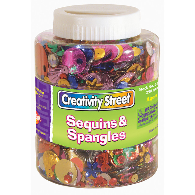 DIXON TICONDEROGA CO Creativity Street® Sequins & Spangles Jar, Assorted Colors & Sizes, 230 grams