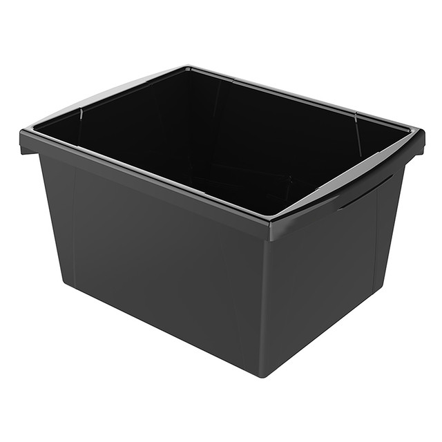 STOREX INDUSTRIES Storex Small Classroom Storage Bin, Black