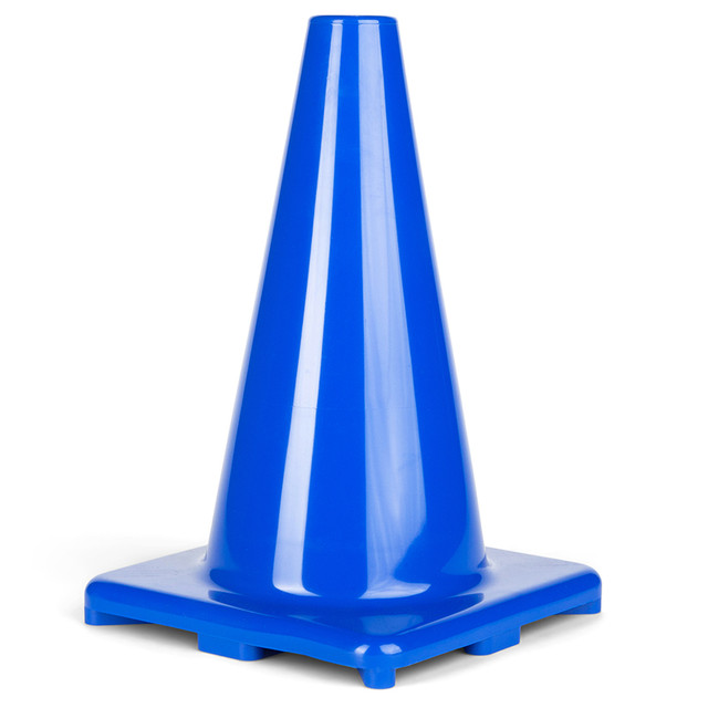 CHAMPION SPORTS Champion Sports Hi-Visibility Flexible Vinyl Cone, weighted, 12", Royal Blue