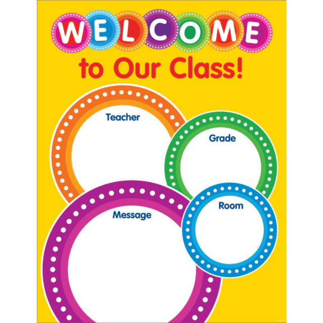 SCHOLASTIC INC 812799 Color Your Classroom Chart, Welcome, 17in x 22in, Yellow/Multicolor, Grades Pre-K - 6