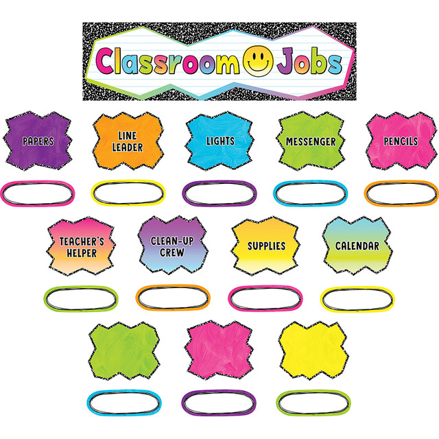 TEACHER CREATED RESOURCES Teacher Created Resources® Brights 4Ever Classroom Jobs Mini Bulletin Board Set