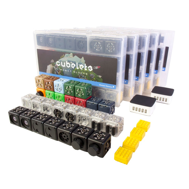 HOFFMAN TECHNOLOGIES Hoffman Tech CB-KT-EDUII-1 Cubelets Inspired Inventors Mega Pack, Preschool - College