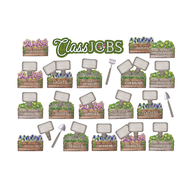 EUREKA Eureka® Curiosity Garden Class Jobs Mini Bulletin Board Set