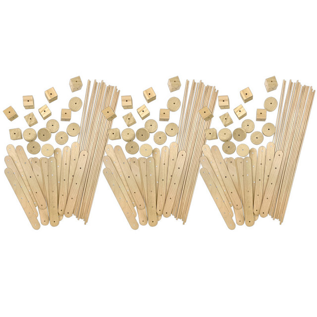 TEACHER CREATED RESOURCES Teacher Created Resources® STEM Basics: Wood Construction Kit - 66 Per Pack, 3 Packs