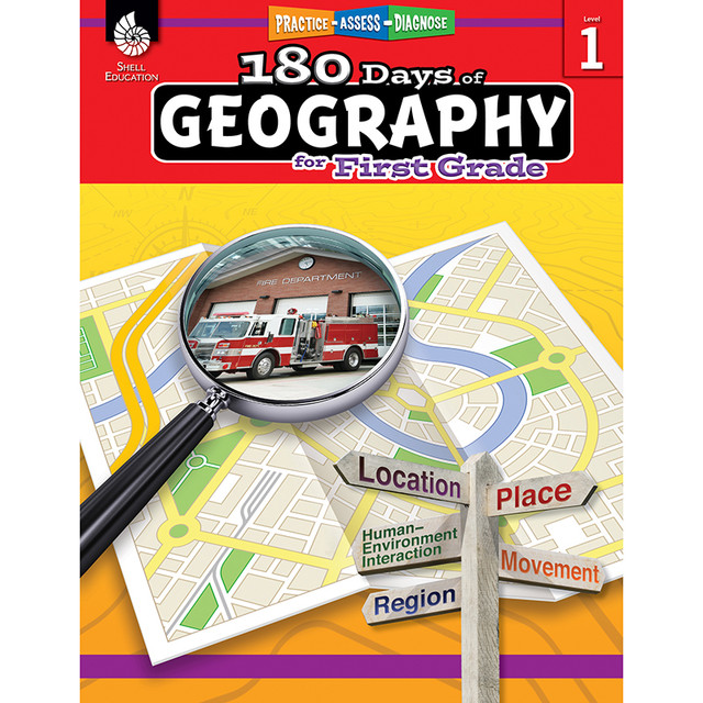 SHELL EDUCATION Shell Education 180 Days of Geography for First Grade