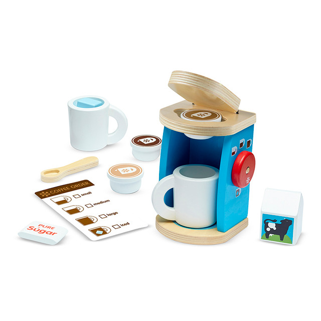 MELISSA & DOUG Melissa & Doug Wooden Brew & Serve Coffee Set