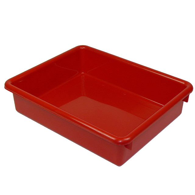 ROMANOFF PRODUCTS Romanoff Stowaway® 3" Letter Tray no Lid, Red