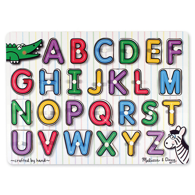 MELISSA & DOUG Melissa & Doug See-Inside Alphabet Peg Puzzle