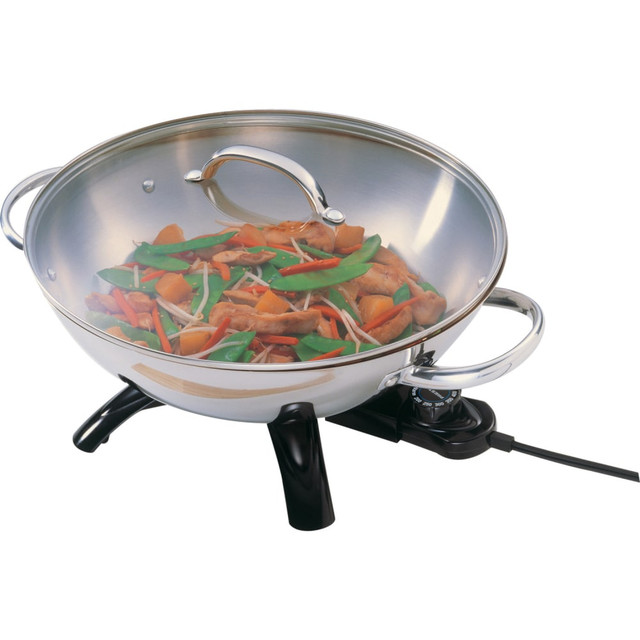 NATIONAL PRESTO INDUSTRIES INC. 05900 Presto Electric Wok, Silver/Black