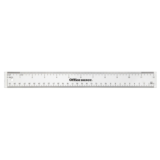 OFFICE DEPOT NB20110512  Brand Acrylic Ruler, 12in, Clear