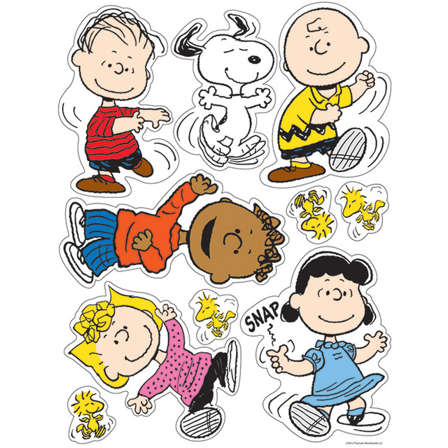 EUREKA Eureka® Peanuts® Classic Characters Window Clings, 1 Sheet