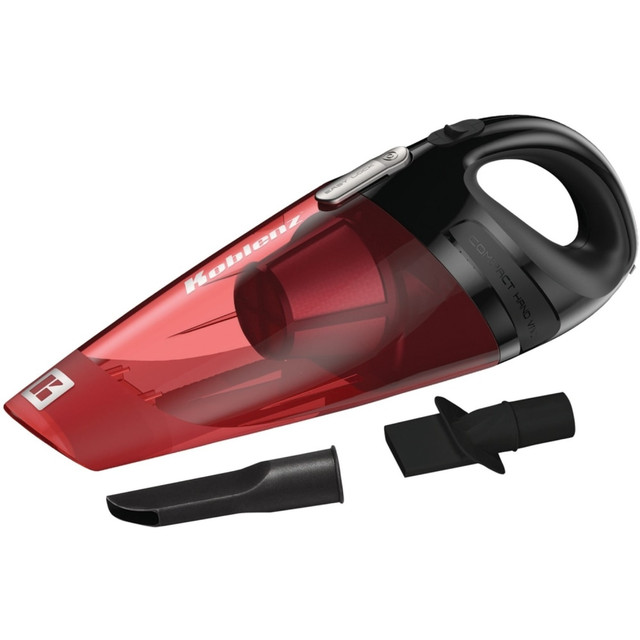 THORNE ELECTRIC COMPANY HV-12KG3 Koblenz Hand Vac - Crevice Tool - 17 ft Cable Length - Cloth - DC Supply - 12 V DC - Translucent Red, Black