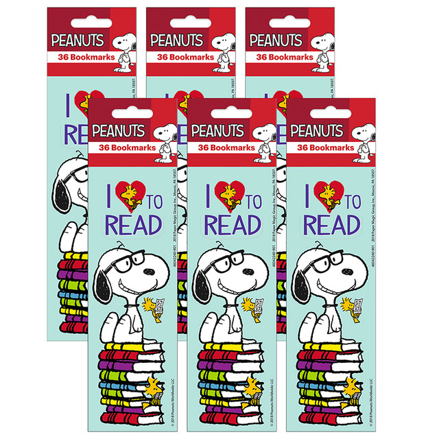 EUREKA Eureka® Peanuts® Reading Bookmark, 36 Per Pack, 6 Packs