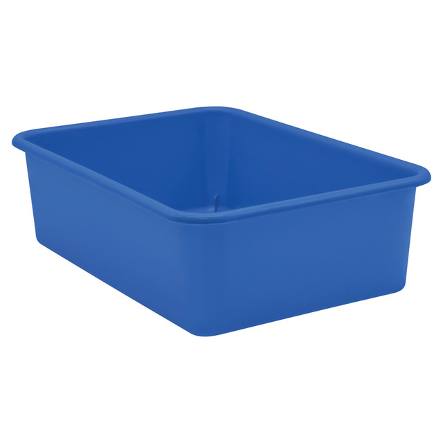 TEACHER CREATED RESOURCES Teacher Created Resources® Blue Large Plastic Storage Bin