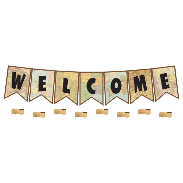 TEACHER CREATED RESOURCES Teacher Created Resources® Travel the Map Pennants Welcome Bulletin Board Set