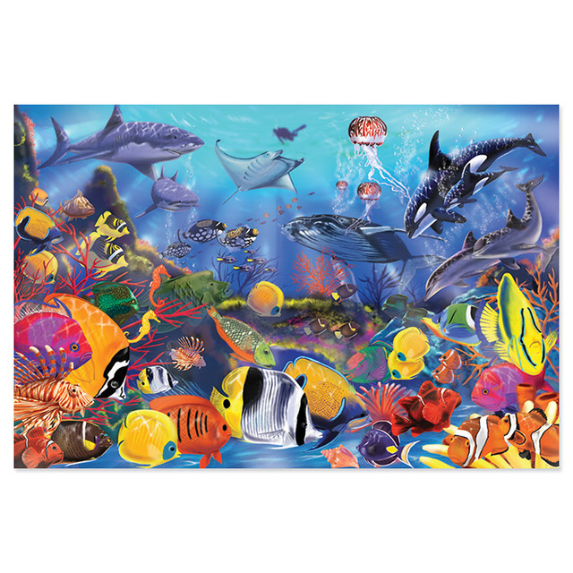 MELISSA & DOUG Melissa & Doug Underwater Floor Puzzle, 36" x 24", 48 Pieces