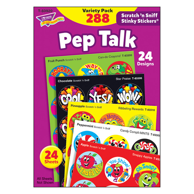 TREND ENTERPRISES INC. TREND Pep Talk Stinky Stickers® Variety Pack, 288 Count