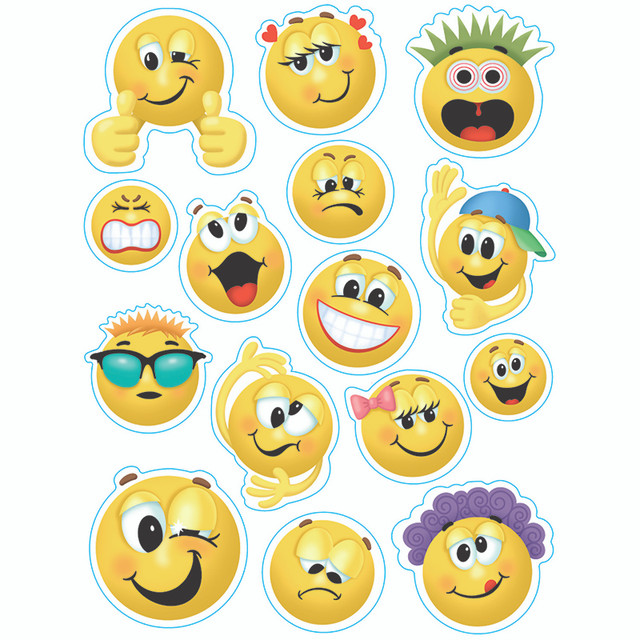 EUREKA Eureka® Emoticons Window Clings, 1 Sheet