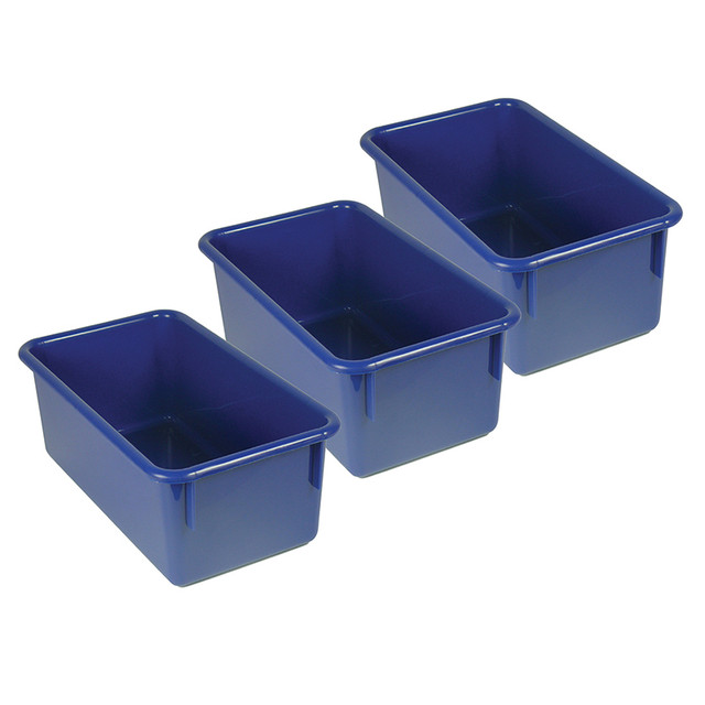 ROMANOFF PRODUCTS Romanoff Stowaway® Tray no Lid, Blue, Pack of 3