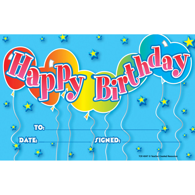 TEACHER CREATED RESOURCES Teacher Created Resources® Birthday 2 AwardS, Pack of 25