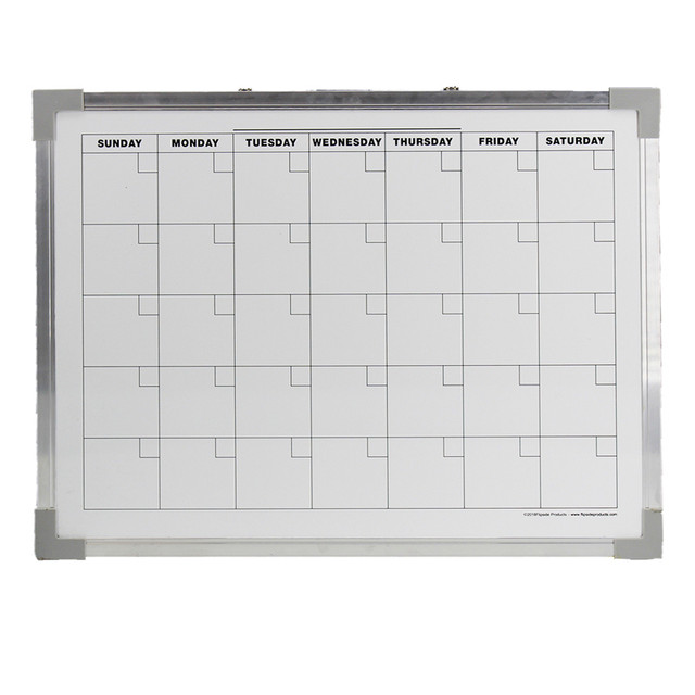 FLIPSIDE Crestline Products Dry Erase Magnetic Aluminum Framed Calendar, 18" x 24"