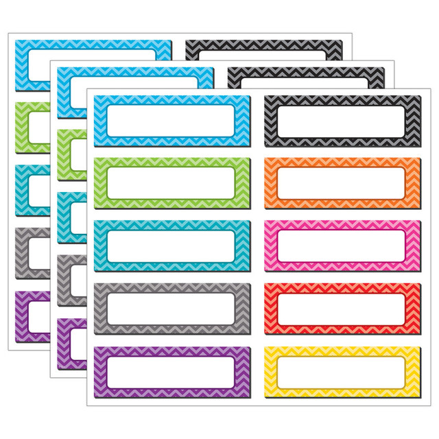 TEACHER CREATED RESOURCES Teacher Created Resources® Chevron Labels Magnetic Accents, 20 Per Pack, 3 Packs