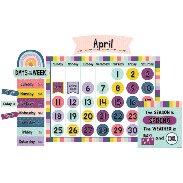 TEACHER CREATED RESOURCES Teacher Created Resources® Oh Happy Day Calendar Bulletin Board Set