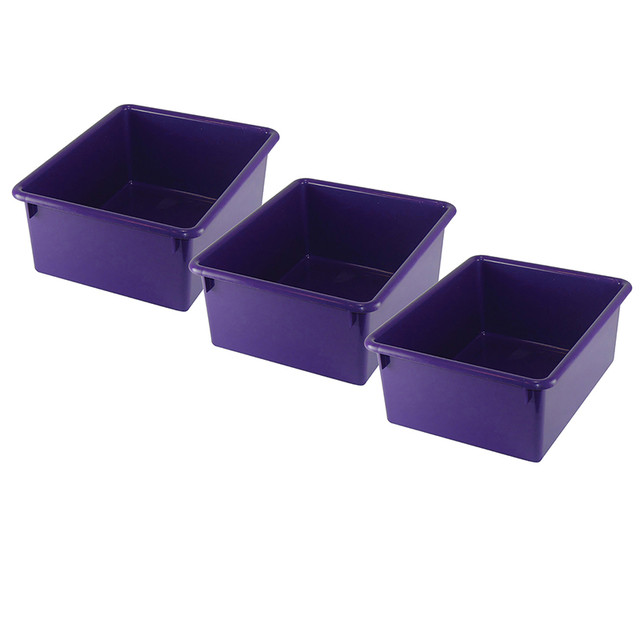 ROMANOFF PRODUCTS Romanoff Stowaway® 5" Letter Box no Lid, Purple, Pack of 3