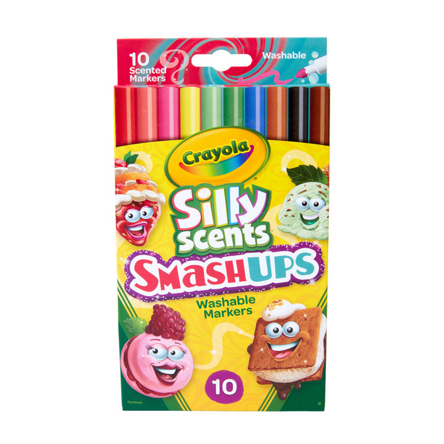 CRAYOLA LLC Crayola® Silly Scents™ Smash Ups Slim Washable Scented Markers, 10 Count