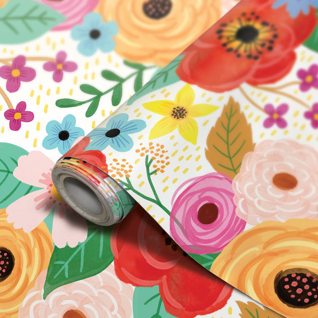 TEACHER CREATED RESOURCES Teacher Created Resources® Peel and Stick Decorative Paper Roll, 17-1/2" x 10 ft, Wildflowers