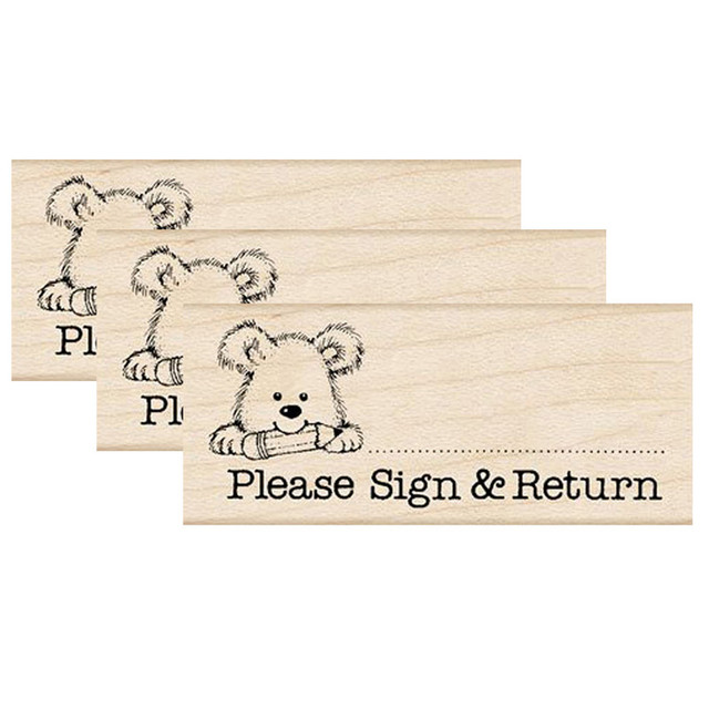 HERO ARTS Hero Arts® Please Sign & Return Pup Stamp, Pack of 3