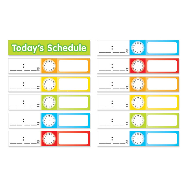 SCHOLASTIC TEACHING RESOURCES Scholastic Add-Ons Schedule Cards, Pocket Chart, 24 cards