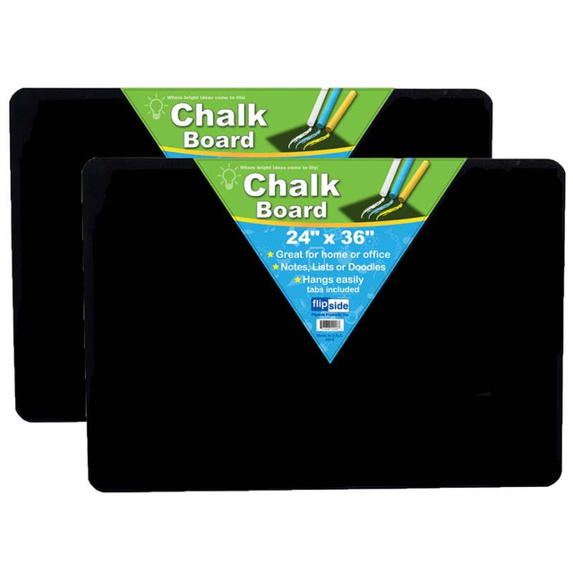 FLIPSIDE Flipside Products Chalk Board, 24" x 36", Black, Pack of 2