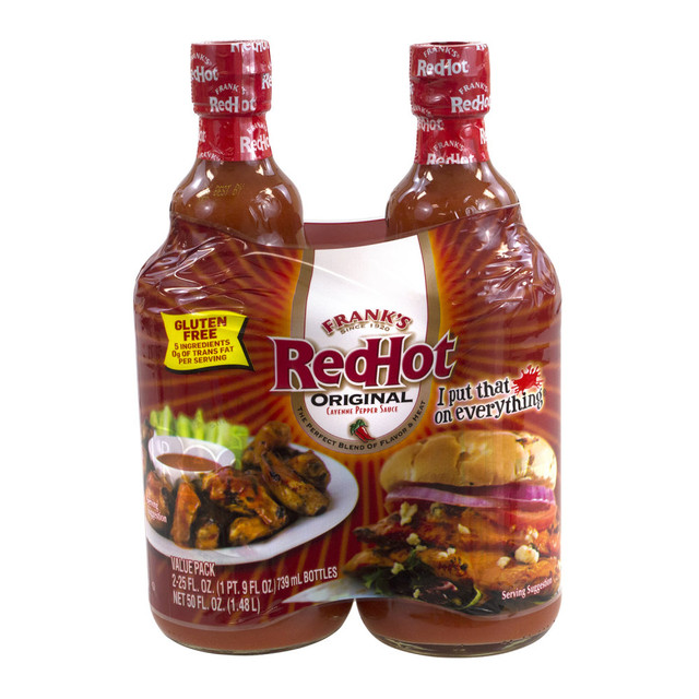 RECKITT BENCKISER 96797 Franks Red Hot Original Hot Sauce, 25 Oz, Pack Of 2 Bottles