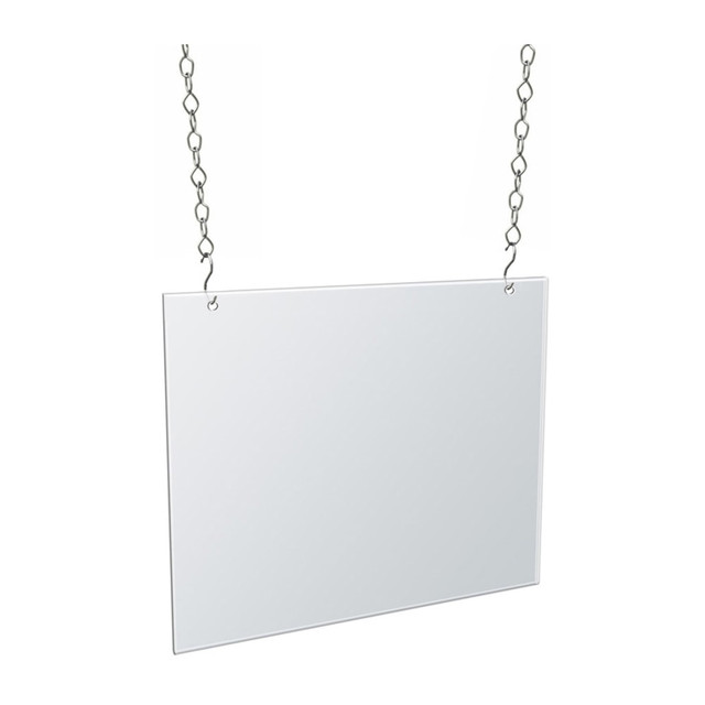 AZAR DISPLAYS 172711  Horizontal Hanging Poster Frames, 11in x 14in, Clear, Pack Of 4 Frames