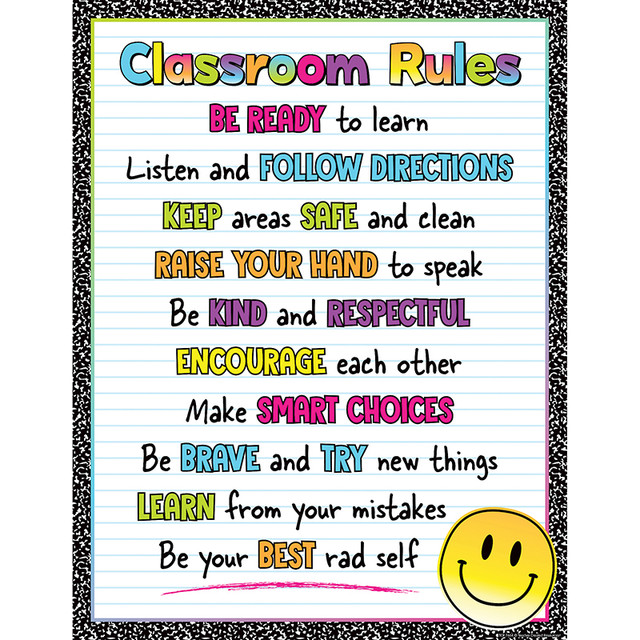 TEACHER CREATED RESOURCES Teacher Created Resources® Brights 4Ever Classroom Rules Chart