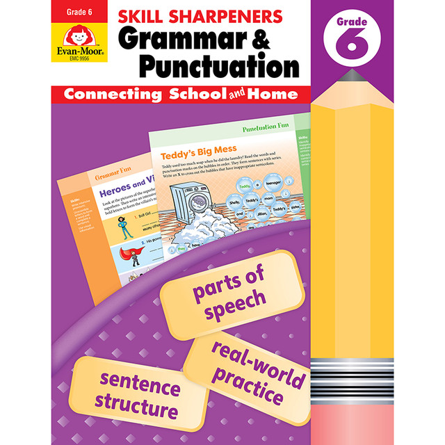 EVAN-MOOR Evan-Moor Educational Publishers Skill Sharpeners: Grammar & Punctuation Activity Book, Grade 6