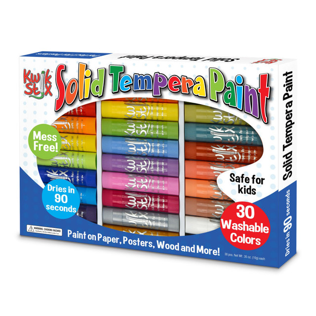 THE PENCIL GRIP Kwik Stix™ Solid Tempera Paint, Art Set, 30 Colors