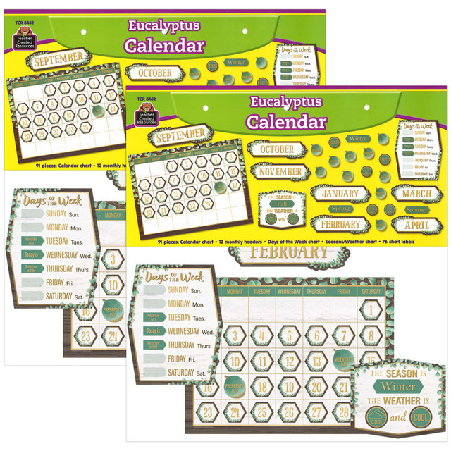 TEACHER CREATED RESOURCES Teacher Created Resources® Eucalyptus Calendar Bulletin Board Set, 2 Sets TEACHER CREATED RESOURCES Teacher Created Resources® Eucalyptus Calendar Bulletin Board Set, 2 Sets